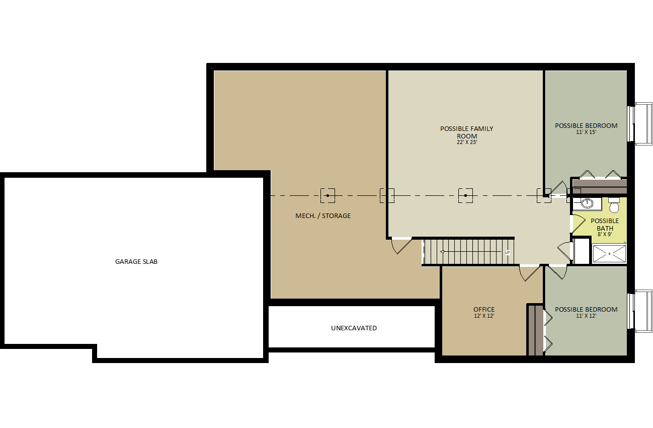 ElkhornLower Level Floor Plan